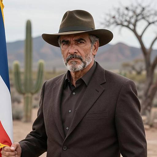 Serious Middle-Aged Man Outdoors Portrait
