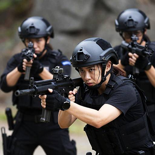 Dynamic SWAT Team in Intense Action