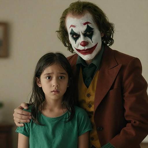 Sinister Clown and Scared Girl Encounter