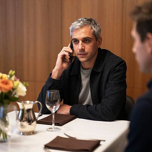 Sophisticated Indoor Conversation Scene