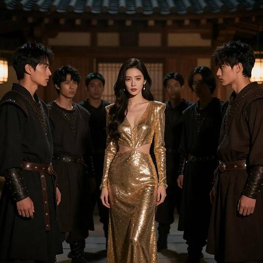 Dramatic Gathering in Medieval Architecture