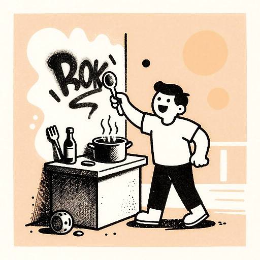 Whimsical Vintage Street Artist Etching