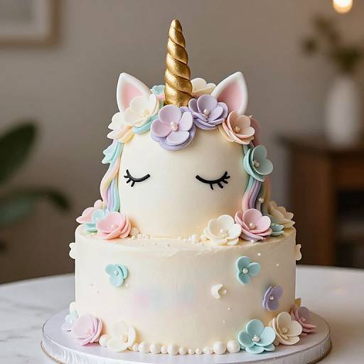 Whimsical Unicorn Birthday Cake