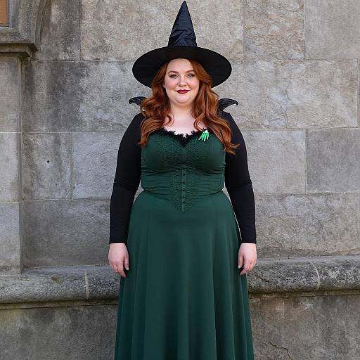 Plus Size Woman in Witch Costume