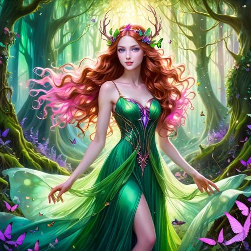 Enchanted Glade: Surreal Forest Nymph