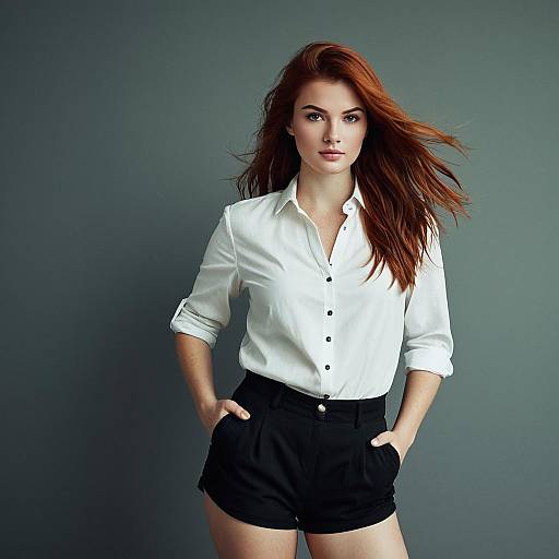 Confident Young Woman in Modern Attire