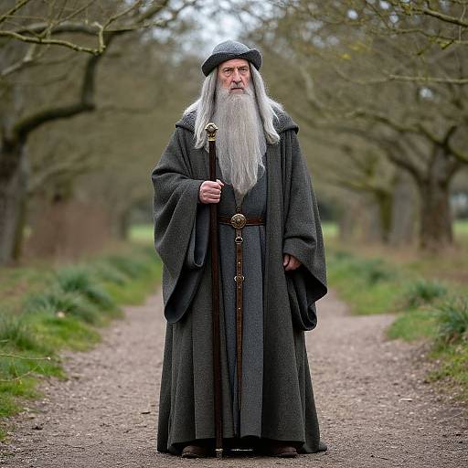 Wizard in Robe on Path