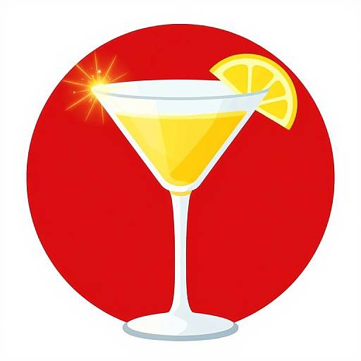 Virgin Atlantic Cocktail Vector Illustration
