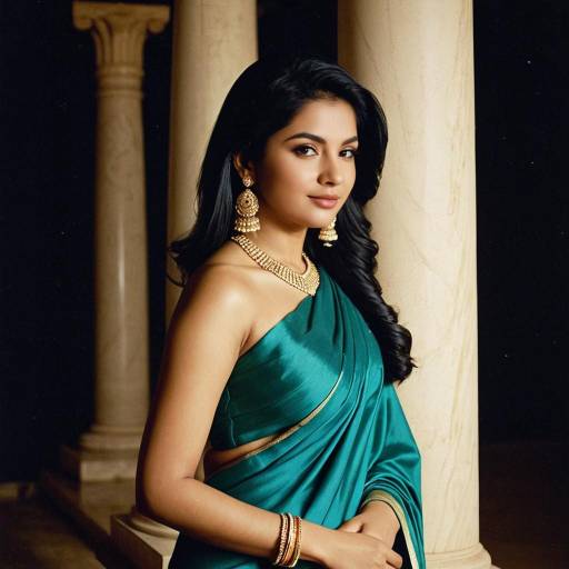 Elegant Solo Saree Fashion with Jewelry