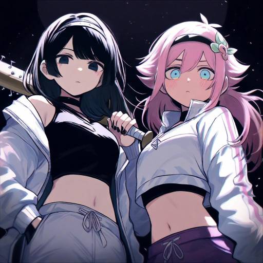 Stylish Girls with Baseball Bats