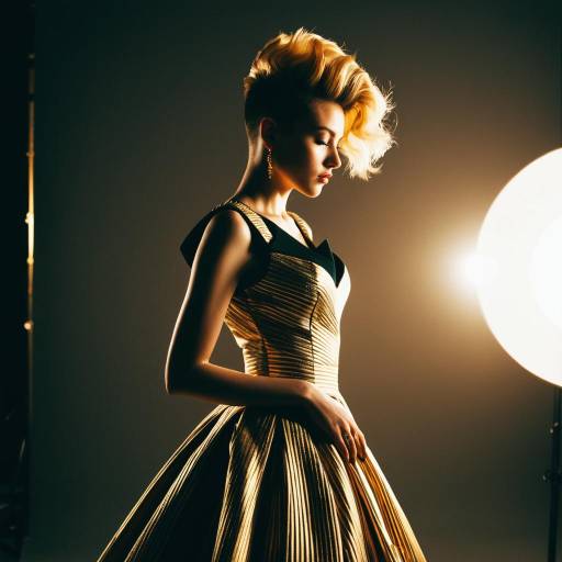 Avant-Garde Pompadour Fade in Golden Light