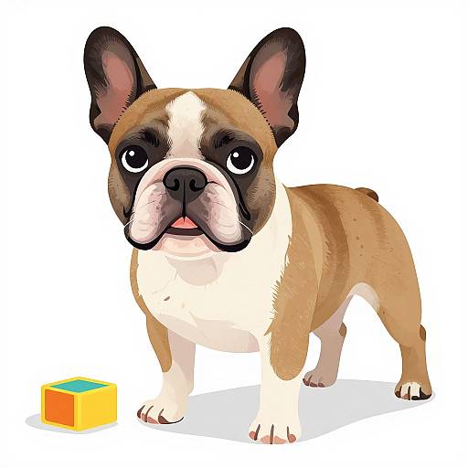 Photo Realistic French Bulldog Illustration
