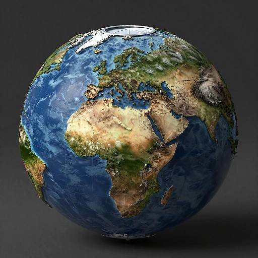 Hyper-Realistic Rotating 3D Globe