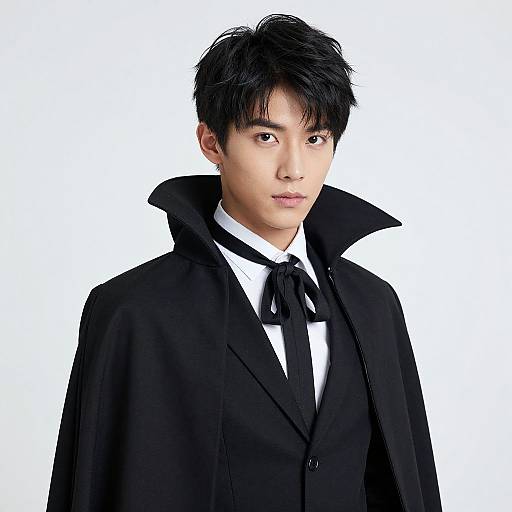 Young Man in Dracula Costume