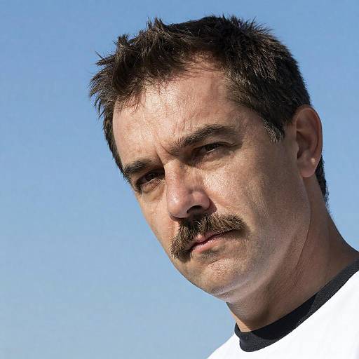 Serious Portrait of a Man in Sunlight