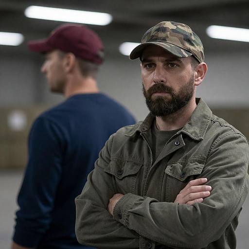 Moody Indoor Portrait of Two Men
