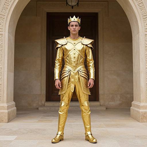 Gold Theme Male Warrior Costume