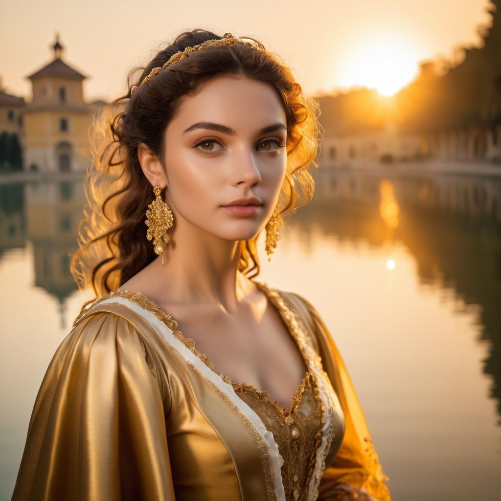 Elegant Renaissance Beauty at Dawn