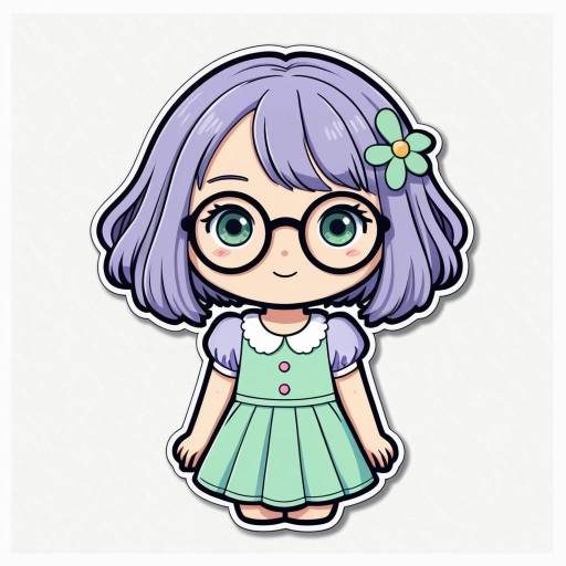 Cute Kawaii Girl Sticker