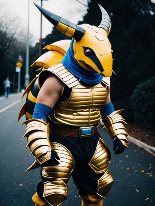 Realistic Armadillomon Cosplay Photo