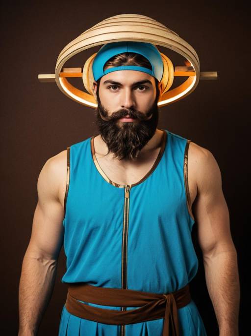 Man in Gyro Man Cosplay Costume