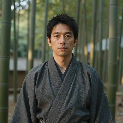 Half-Japanese Man in Bamboo Forest