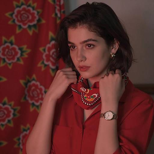 Portrait of a Young Woman in Red