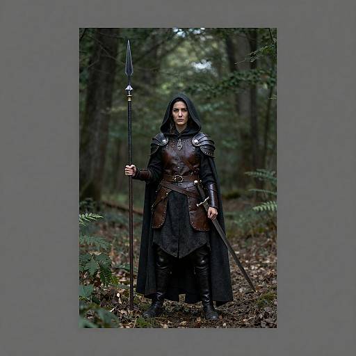 Mysterious Woman in Enchanted Forest