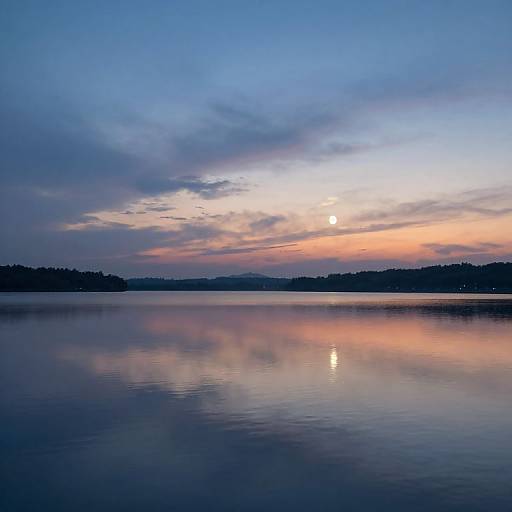 Impressionist Dawn Over Tranquil Lake