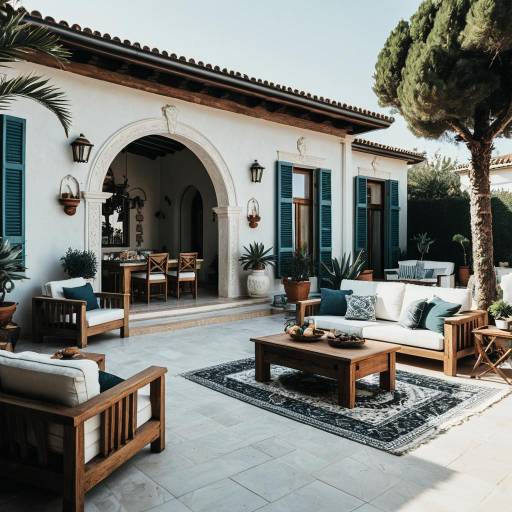 Elegant Mediterranean Bungalow Exterior Shot