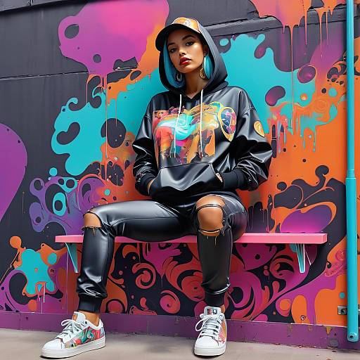 Zombie Female Hip-Hop Streetwear Drip