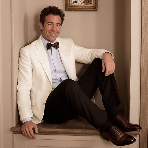 Elegant Man in Vintage Cozy Nook