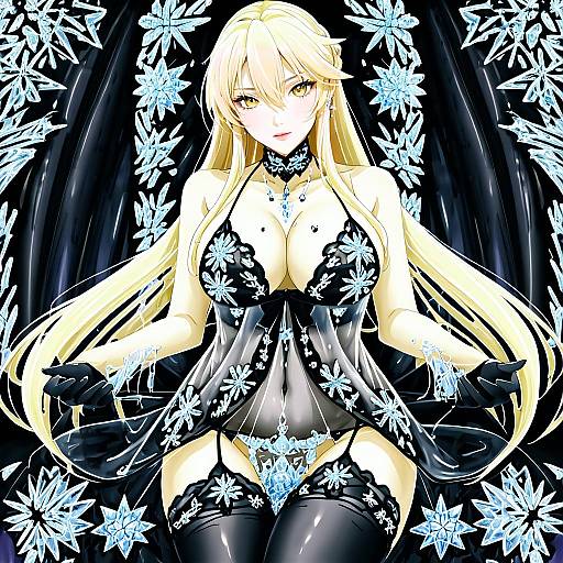 Illustration of Artoria pendragon (lancer alter) (royal icing) (fate), fate (series) in the style of Atoshi