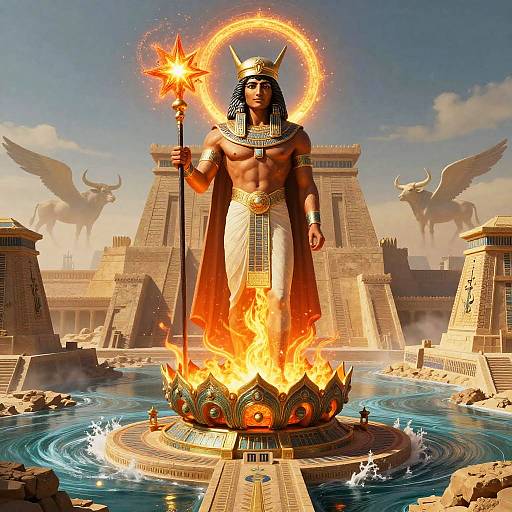 Anu, Sky Father Above Cosmic Ziggurat