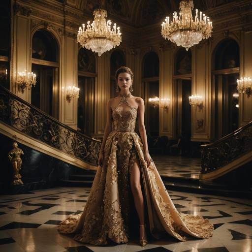High Fashion Photo on Grand Staircase