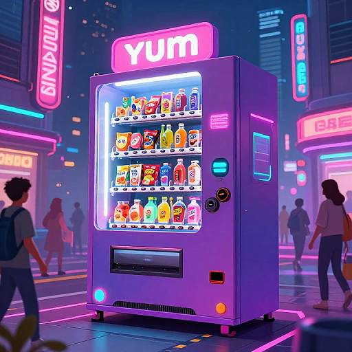 Futuristic Cyberpunk Vending Machine