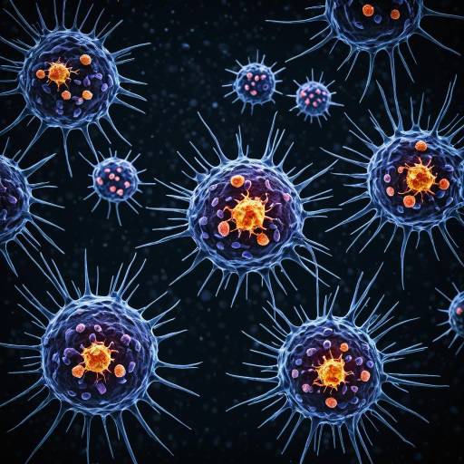 Cancer Cells Undergoing Apoptosis Microscopic View