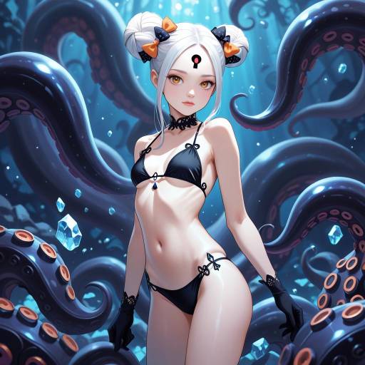 Elegant Cowgirl with Tentacles and Mystery