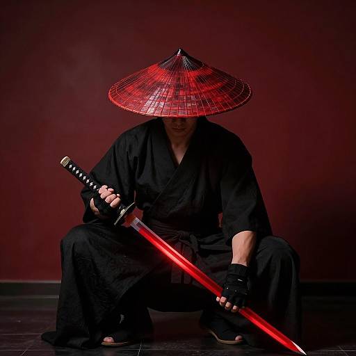 Mysterious Warrior in Dark Ambience