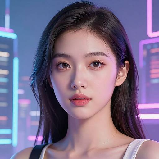 Futuristic Neon Cyberpunk Selfie AI