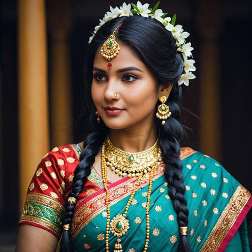Traditional Indian Woman Cosplay Costume