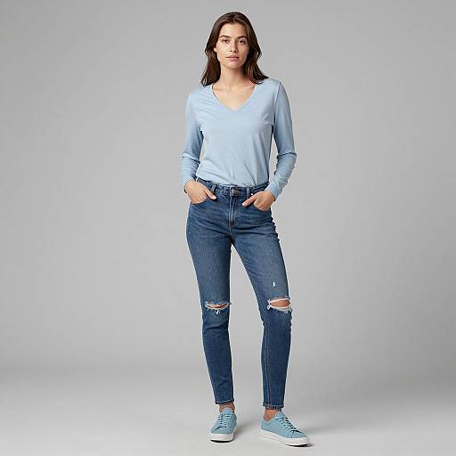 Casual Young Woman Standing Full Body