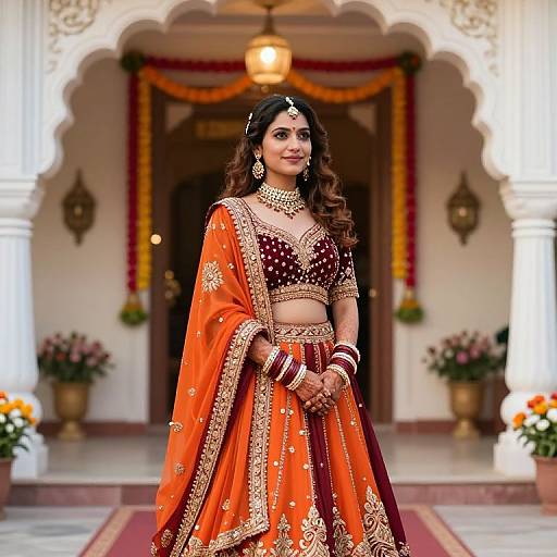 Indian Wedding Guest in Traditional Lehenga