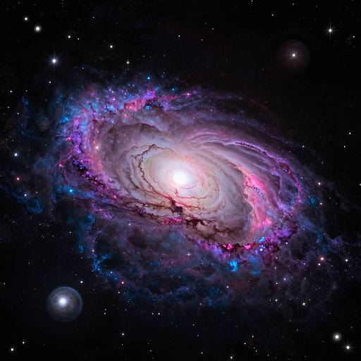 Colorful Swirling Galaxy Space Art