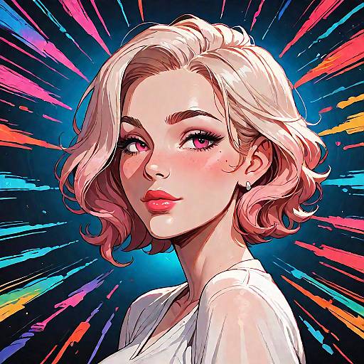 Cartoon Mature Curvy Woman Rear View