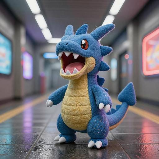 Hand-Stitched Storm Dragon Plush Photography