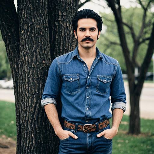 Casual Outdoor Male in Branded Shirt
