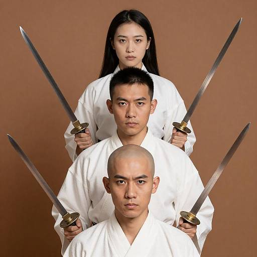 Triangular Formation of Traditional Warriors