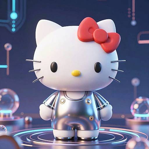 Hello Kitty Digital Guardian AI Art