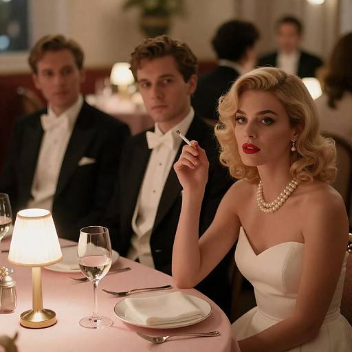 Glamorous Evening at a Lavish Restaurant